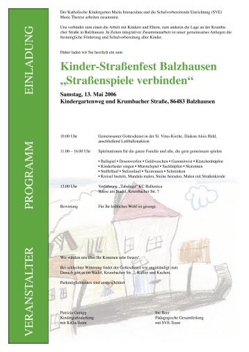 Kinder-Straßenfest Balzhausen „Straßenspiele verbinden