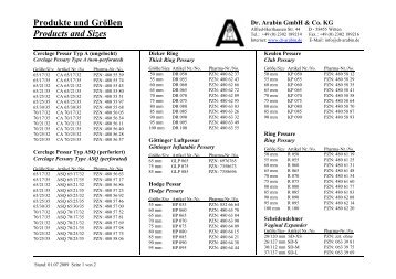 Produkte und Größen Products and Sizes - on the Homepage by ...