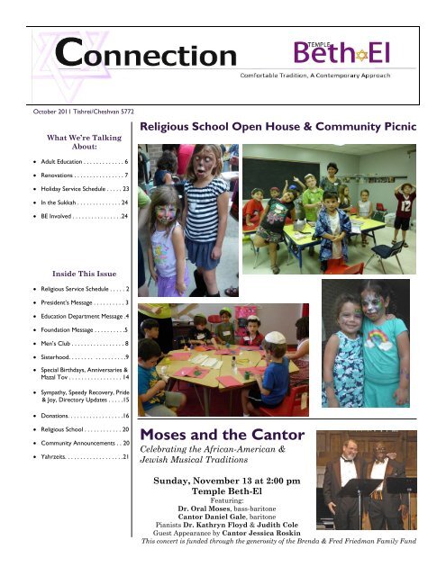 October 2011 Bulletin - Temple Beth-El