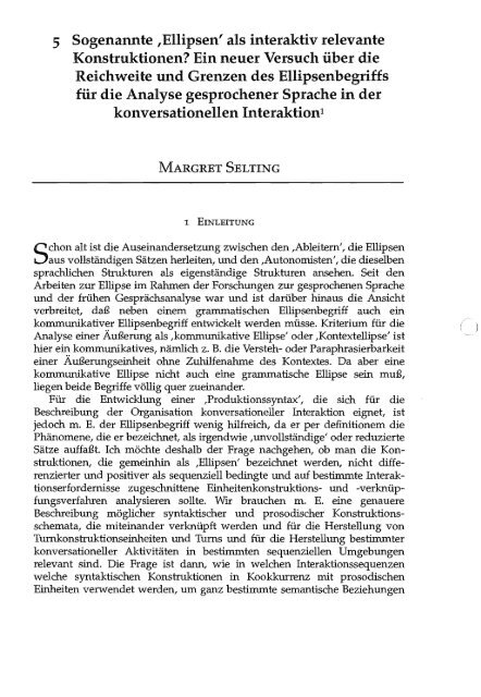 Syntax des gesprochenen Deutsch - mediensprache.net