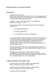 Schriftenverzeichnis von Johannes Schwitalla - Germanistik ...