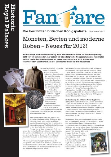 Moneten, Betten und moderne Roben – Neues für 2013!