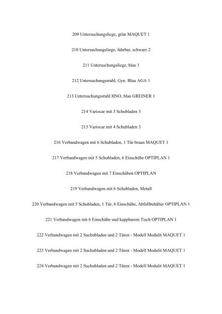 Krankenhausausstattung 125 Betten Hospital equipment 125 beds ...