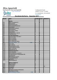 Süsswasser-Stockliste - DIRA-Aquaristik