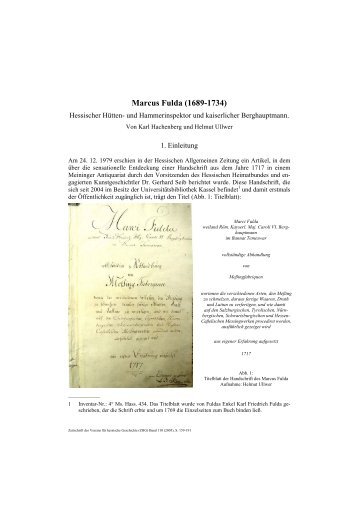 Marcus Fulda - VHG-Verein für hessische Geschichte und ...