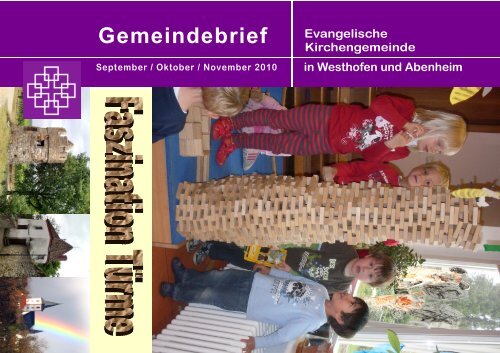 Gemeindebrief Evangelische - Evangelische Kirchengemeinde ...