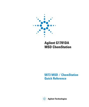 Agilent G1701DA MSD ChemStation