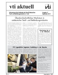 vti aktuell - Verband der Nord-Ostdeutschen Textilindustrie e.V.