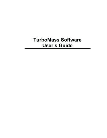 TurboMass Software User's Guide - AFAB Lab, LLC