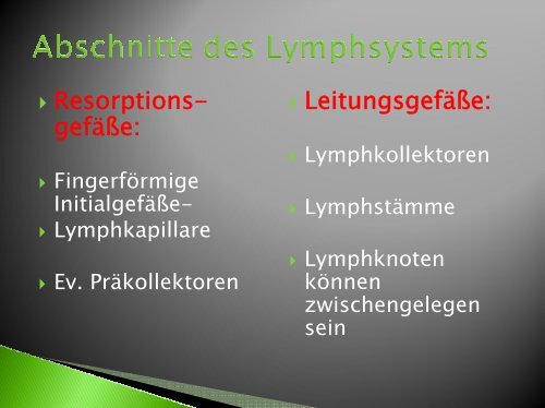 Physiologie der Lymphgefäße