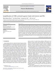 Lyophilization of CNBr-activated agarose beads with lactose and ...