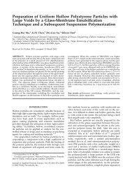 Preparation of uniform hollow polystyrene particles with large voids ...