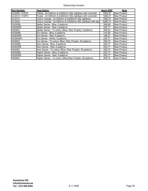 ArmourCar Price List 08 - Audiodesign