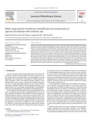 Journal of Membrane Science Multi-stage premix membrane ...