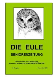 Die Eule - Seniorenzeitung November 2012 - Grünstadt