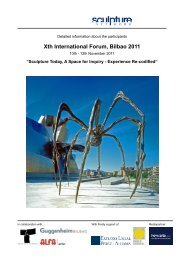 Xth International Forum, Bilbao 2011 - sculpture network | marketplace
