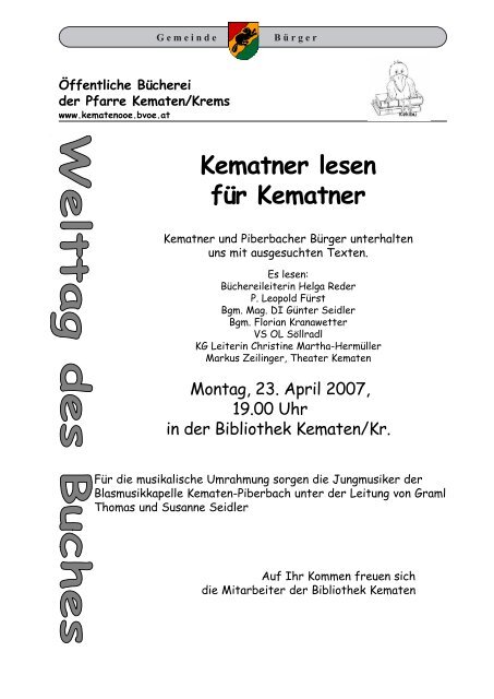 Gemeindezeitung April 2007 (0 bytes) - Piberbach - Land ...