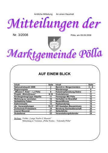 Gemeindezeitung 03/2008 - Marktgemeinde Pölla