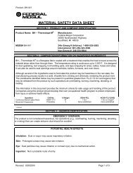 MATERIAL SAFETY DATA SHEET - Federal-Mogul