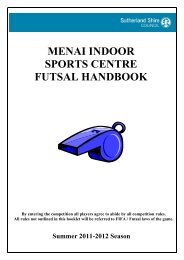 menai indoor sports centre futsal handbook - Sutherland Shire Council