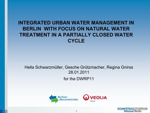 INTEGRATED URBAN WATER MANAGEMENT IN BERLIN WITH ...