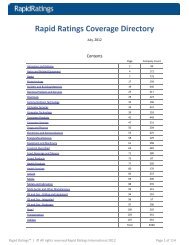 Rapid Ratings Coverage Directory