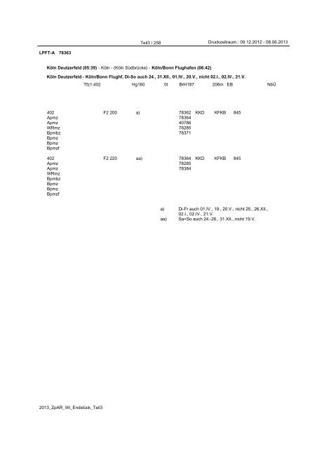 Züge des Schienenpersonenfernverkehrs (SPFV) - Reihungsplan