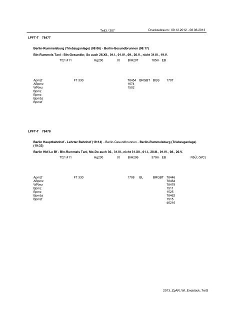 Züge des Schienenpersonenfernverkehrs (SPFV) - Reihungsplan