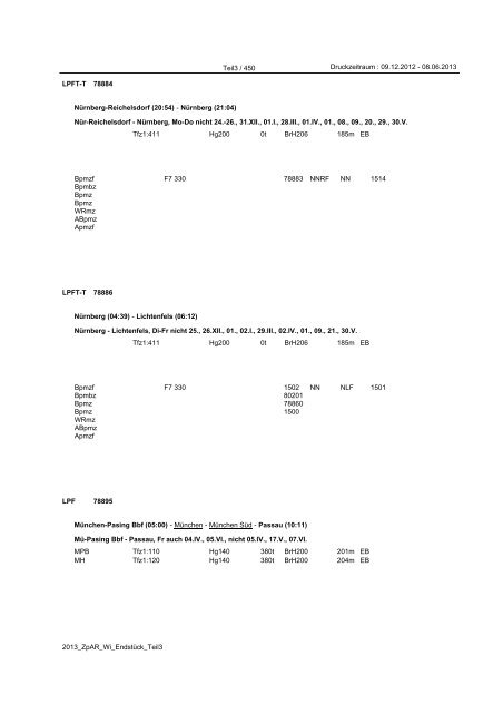 Züge des Schienenpersonenfernverkehrs (SPFV) - Reihungsplan