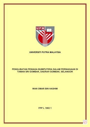 PDF (Project Report) - Universiti Putra Malaysia Institutional ...