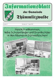 Herzlichen Glückwunsch - Gemeinde Thümmlitzwalde