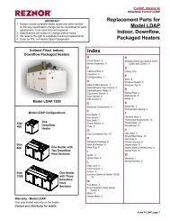 Replacement Parts for Model LDAP Indoor, Downflow ... - Reznor