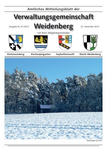 Ausgabe 01/2013 - Verwaltungsgemeinschaft Weidenberg