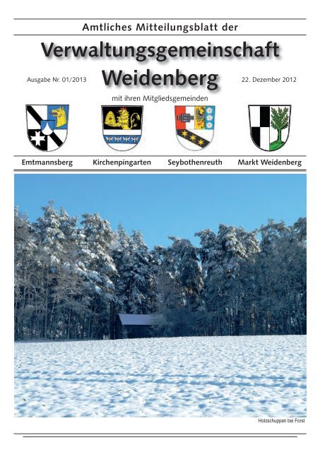 Ausgabe 01/2013 - Verwaltungsgemeinschaft Weidenberg