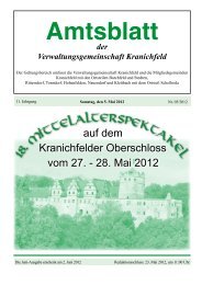 Gemeinde Rittersdorf - Verwaltungsgemeinschaft Kranichfeld
