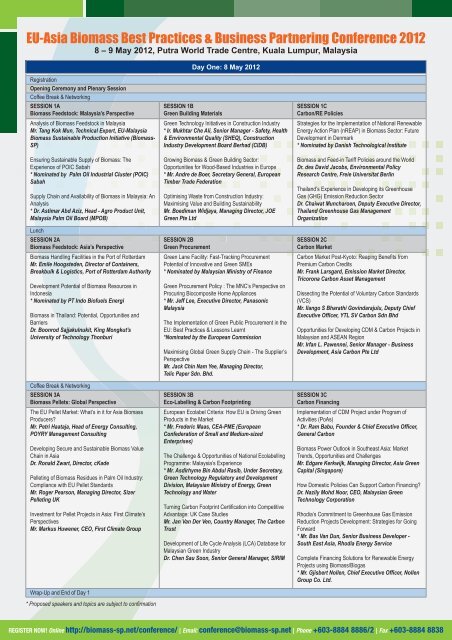Eu Asia Biomass Best Practices Business Partnering Conference