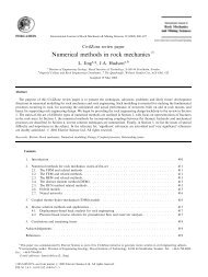 Numerical methods in rock mechanics