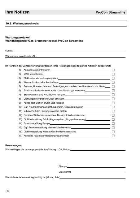 und Bedienungsanleitung ProCon Streamline