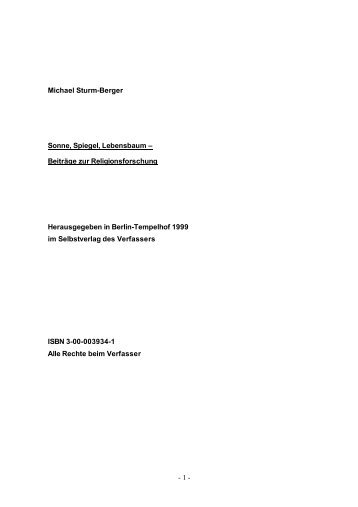 Sonne, Spiegel, Lebensbaum.pdf - Dr. Michael Sturm-Berger
