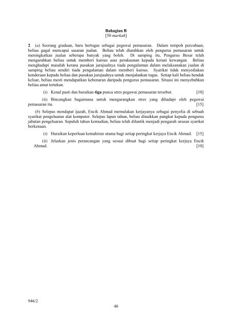 kertas soalan contoh 946/1 stpm pengajian perniagaan - Jabatan ...