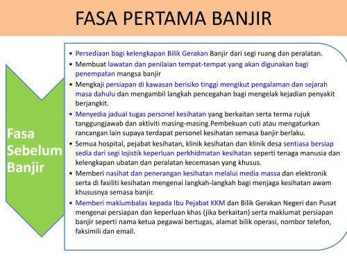 Banjir - selamat datang ke sistem dalaman jabatan kesihatan negeri ...