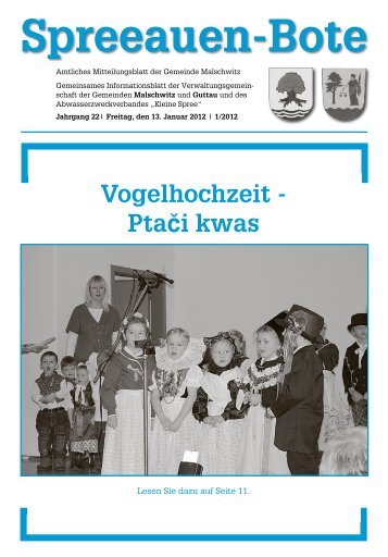 Spreeauen-Bote Vogelhochzeit - Ptaci kwas - Gemeinde Malschwitz