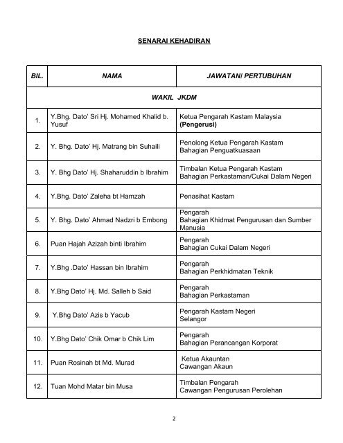 KETERANGAN AM 3 Tajuk Mesyuarat - Malaysian Institute of ...