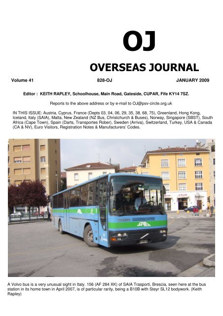 OJ OVERSEAS JOURNAL - The PSV Circle Website