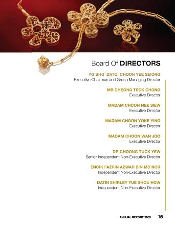 Board Of DIRECTORS - Company Announcements - Bursa Malaysia