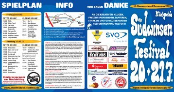 SPIELPLAN INFO - Südwinsen - Festival