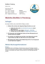 Mietinfos BierBike in Flensburg Anfragen - BierBike Flensburg