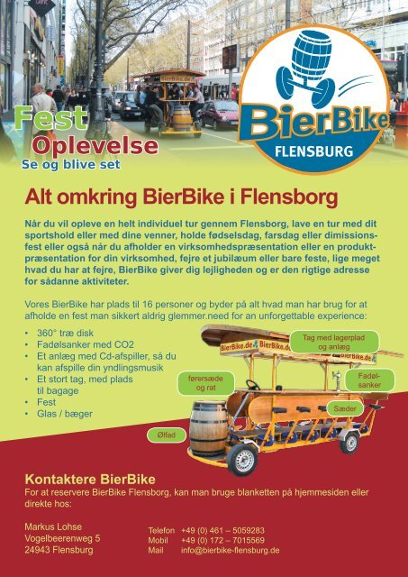 FLENSBURG Oplevelse Se og blive set Fest Alt omkring BierBike i ...