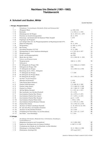 Urs Dietschi - Zentralbibliothek Solothurn