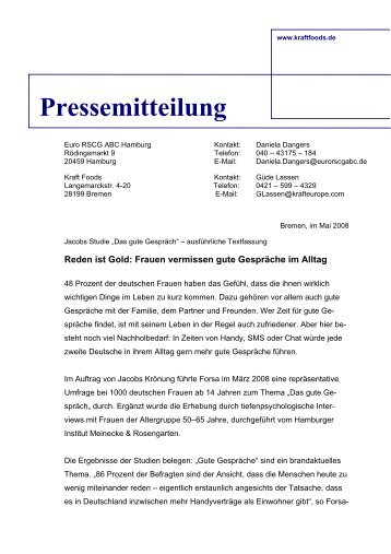 Pressemitteilung - Bei uns zu Hause